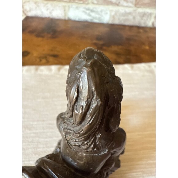 Seated Ballerina Figurine 1996 HP Signed Cold-Cast Bronze Finish – CG Mark - Picture 14 of 16